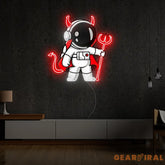Astronaut Devil Led Neon Acrylic Artwork